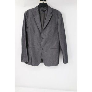 John Varvatos Sport Coat Mens 40 Cotton Linen Zip Pockets 3 Button Blazer stripe